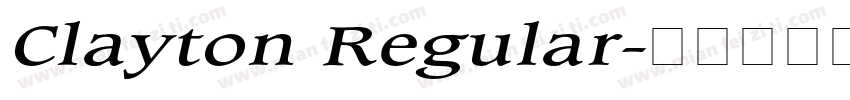 Clayton Regular字体转换